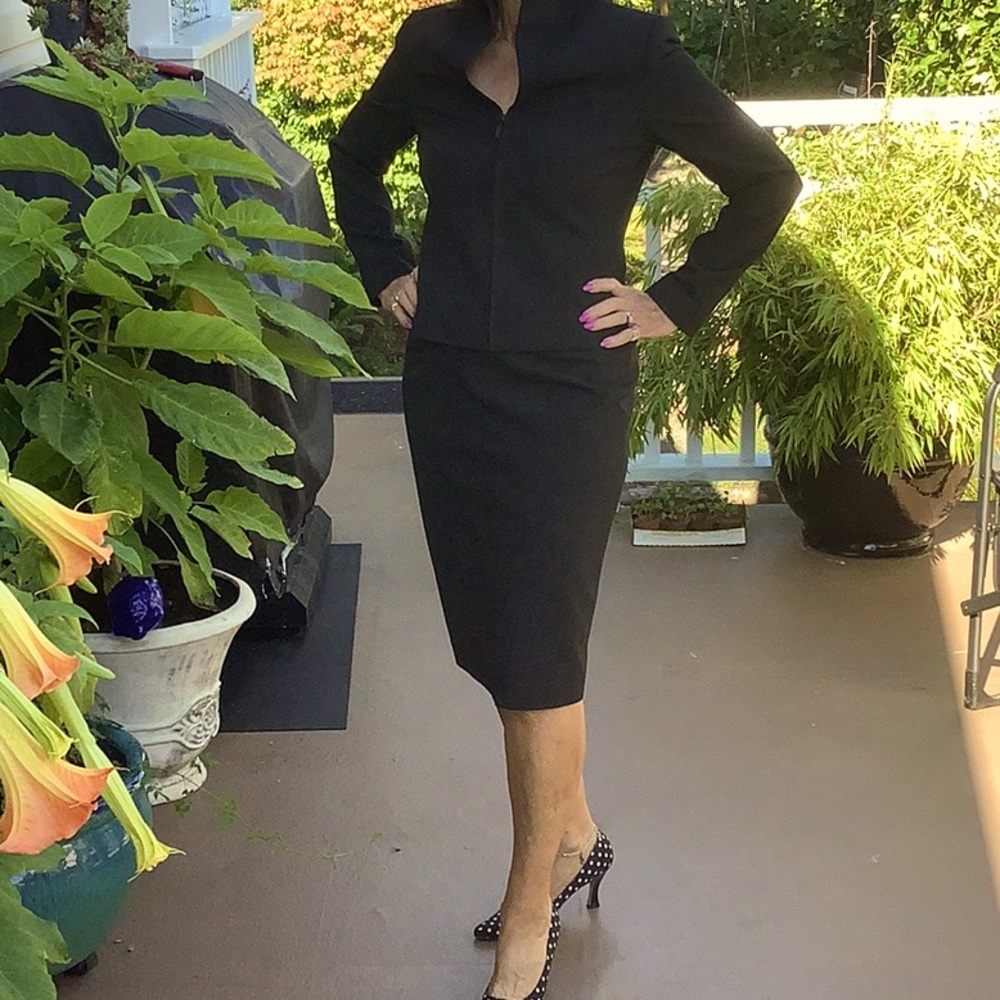 Two piece suit charcoal gray.